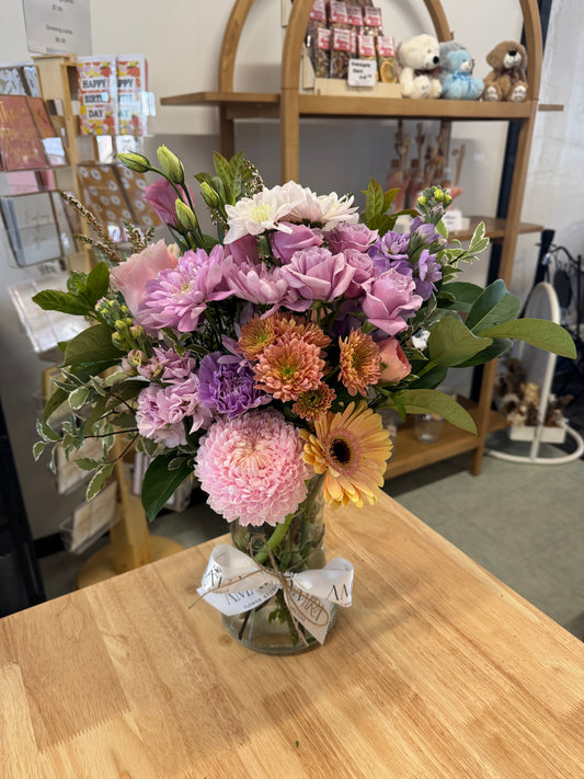 classic pastel vase arrangement