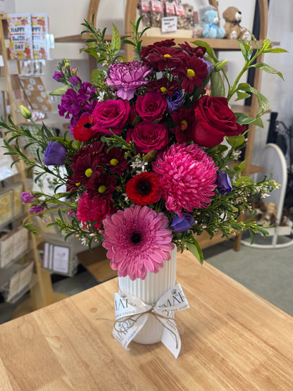 berry vase arrangement