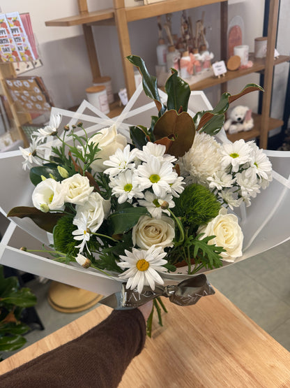 white & green bouquet