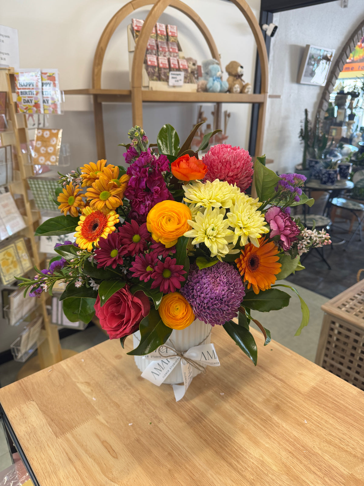 summer bright vase arrangement