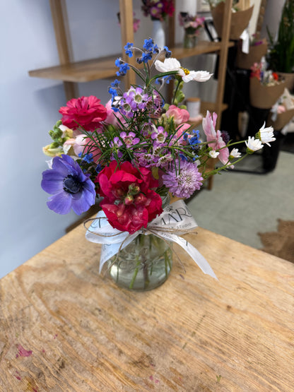 seasonal garden bloom jar