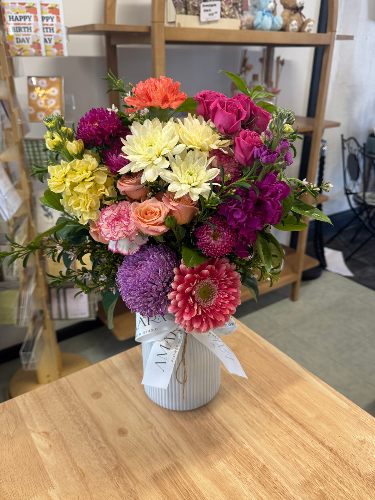 summer bright vase arrangement
