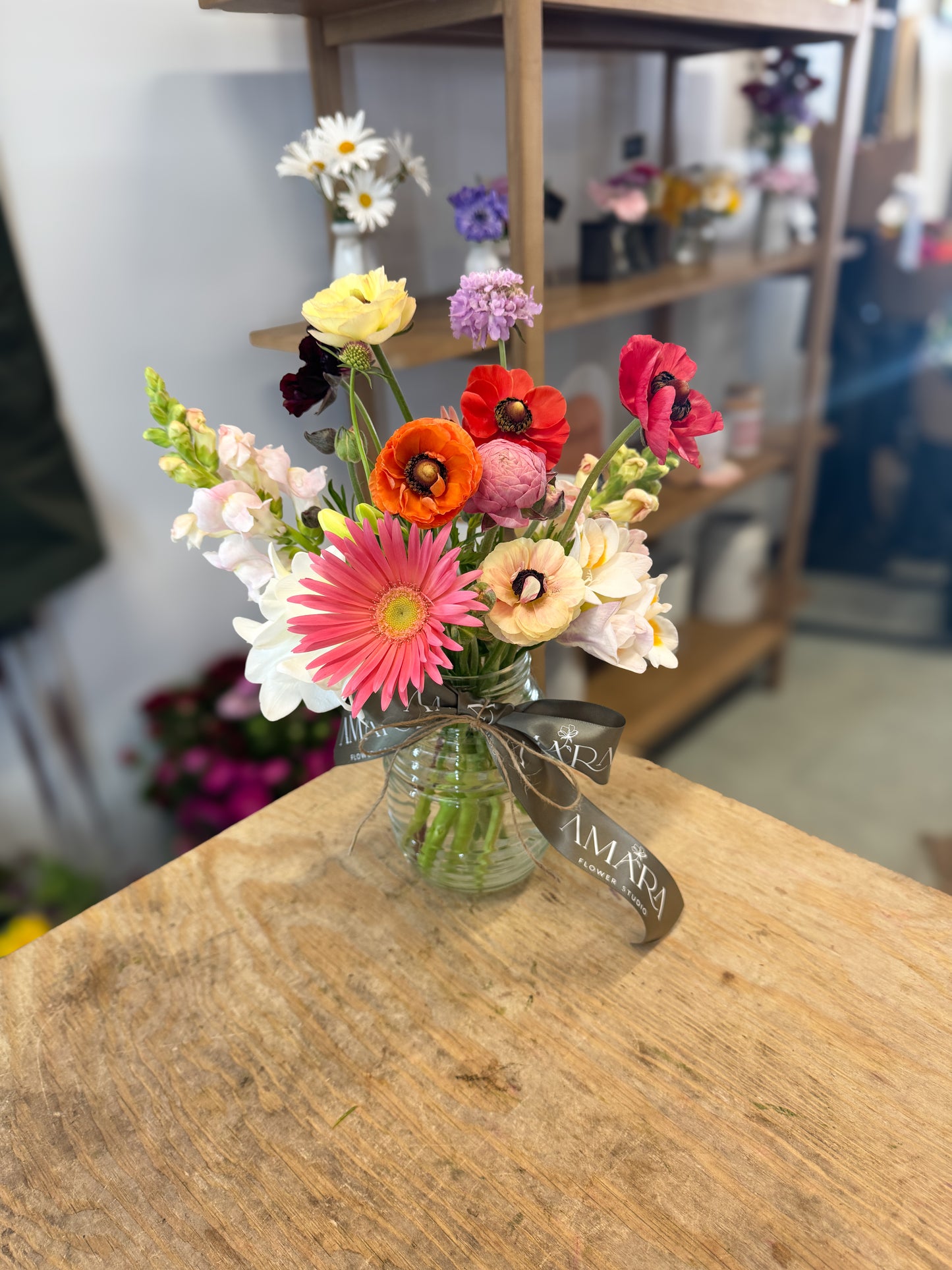 seasonal garden bloom jar